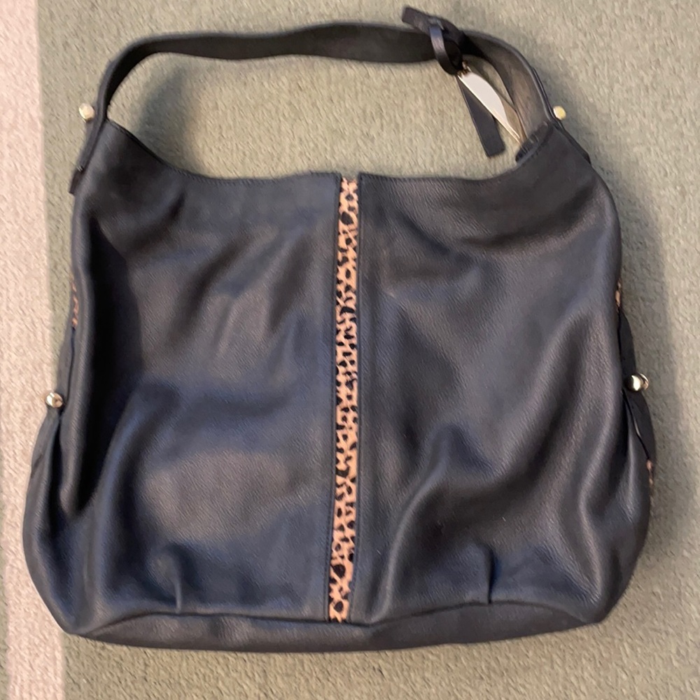 Large Vince Camuto animal print leather tote